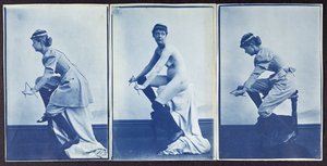 ミスコーンウォリスの3つの連続した画像、1895（cyanotype）